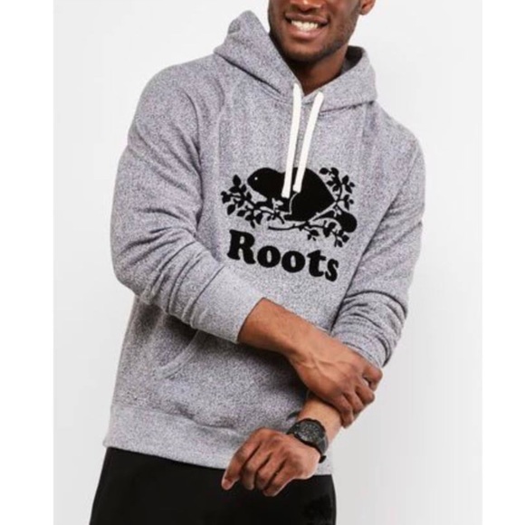 Roots Other - ROOTS Organic Original Kanga Hoodie Size Small Salt & Pepper